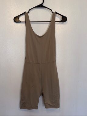 Taupe Scoop Neck Romper